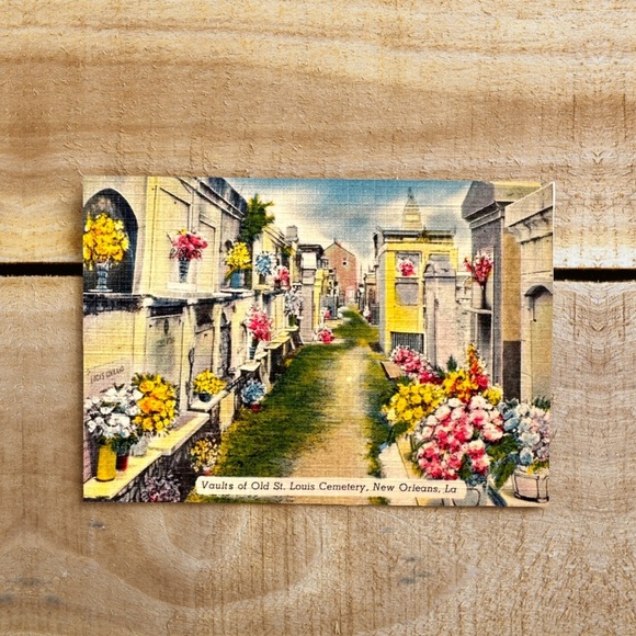 Vaults of Old St. Louis Cemetery New Orleans Mini Postcard - Picture 1 of 4